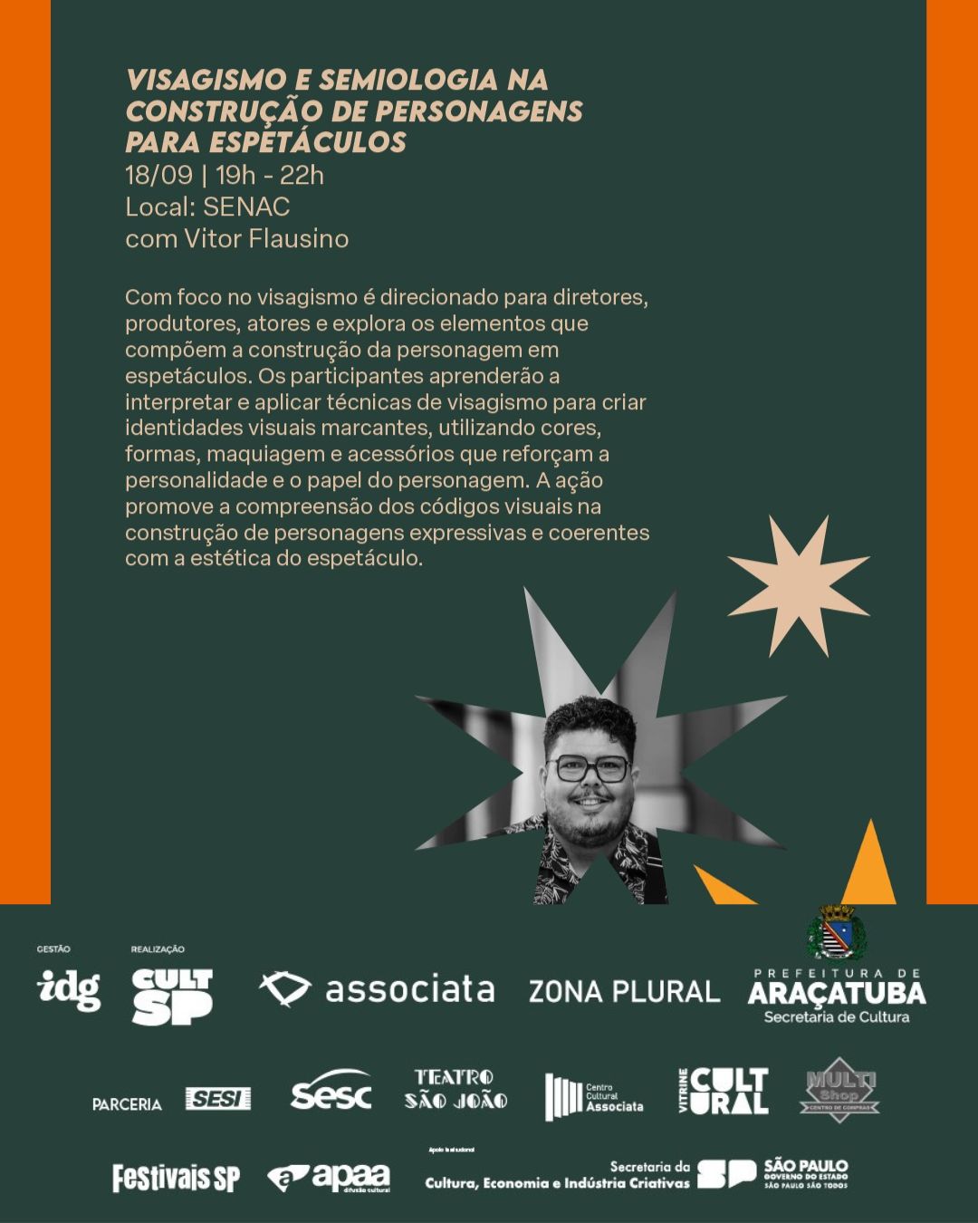 INSCRIÇÃO  Mercado de trabalho: Visagismo e Semiologia na Construção de Personagens para Espetáculos
